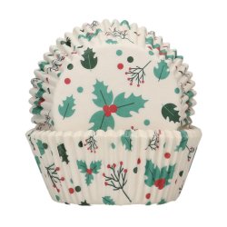 Muffinsformar Holly Leaf 48st - FunCakes