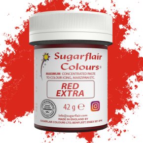 Pastafärg EXTRA Röd - Sugarflair 42g