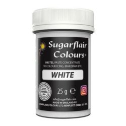 Sugarflair Paste färg white 25G