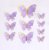 Pappersfjärilar - Lila med guldkant