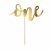 PartyDeco Cake topper One Gold
