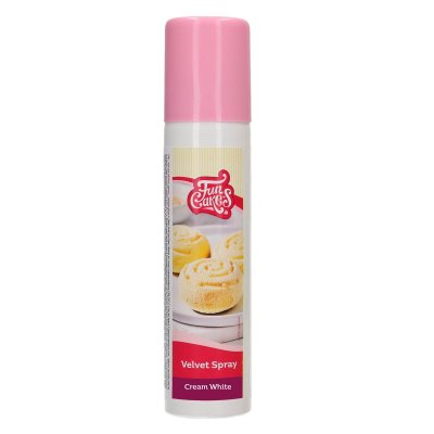 Zoom bild av FunCakes Velvet Spray- Cream White 100ml