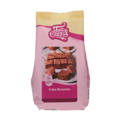 Zoom bild av Browniemix i förpackning från FunCakes