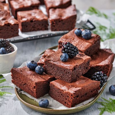 Zoom bild av Bakad brownie glutenfri