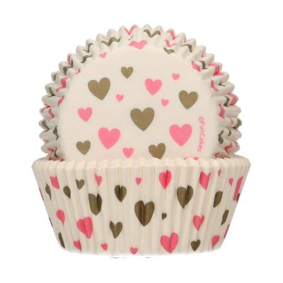 Zoom bild av FunCakes Muffinsformar Hjärtan 48st