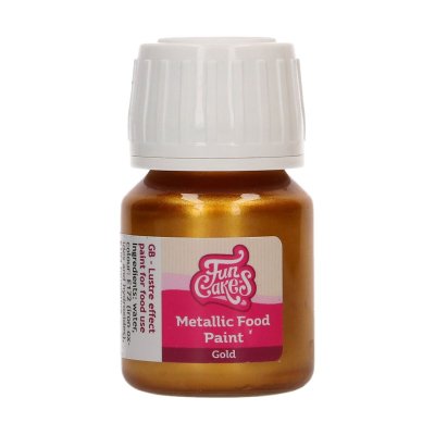 Zoom bild av FunCakes Metallic Food Paint Guld 30 ml