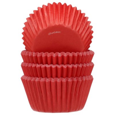 Zoom bild av Funcakes Mini cupcake röda 100st
