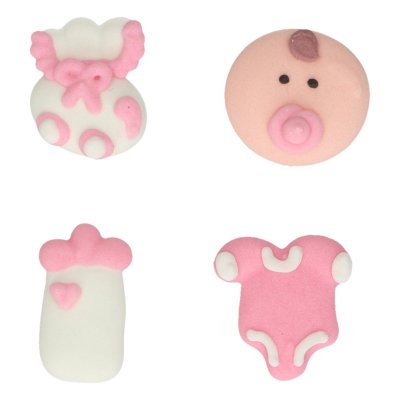 Zoom bild av Funcakes sockerdekoration - Baby girl set