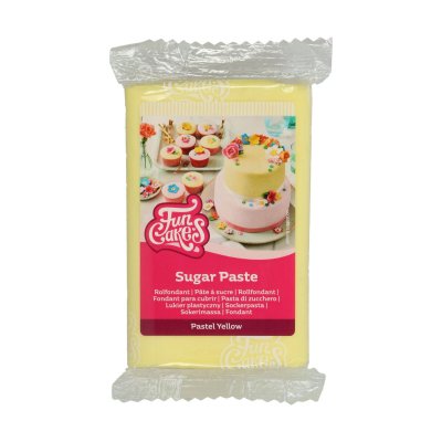 Zoom bild av FunCakes sockerpasta - Pastellgul 250g
