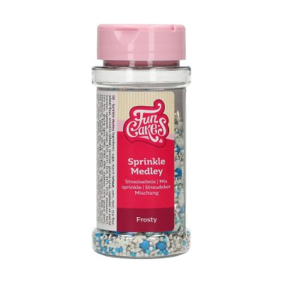 Zoom bild av FunCakes Strössel Frosty Sprinkle Medley Blå Silver