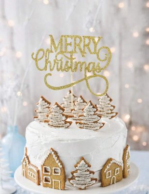 Cake Topper - Merry Christmas