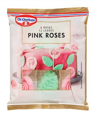 Zoom bild av Sockerdekoration Rosor & blad - Dr. Oetker