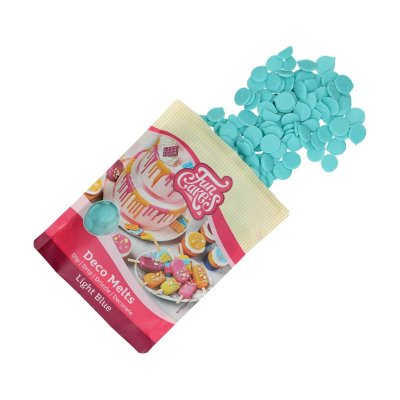 Zoom bild av Ljusblå Deco Melts - Funcakes - 250g
