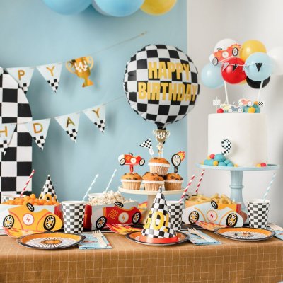 Zoom bild av PartyDeco Ballong-Cake Topper Kit 29cm - Bil
