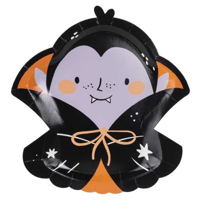 Zoom bild av PartyDeco Tallrikar - Fladdermus ändra bild