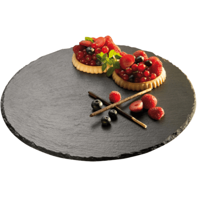 Zoom bild av Tårtfat skiffer Ø32cm