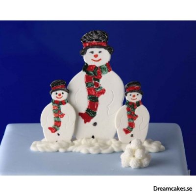 Zoom bild av Snögubbeutstickare m markörer. 2-pack