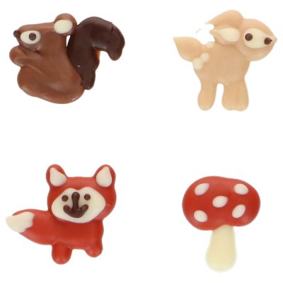 Zoom bild av Chokladdekorationer Skogsdjur - FunCakes1