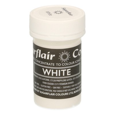 Sugarflair Paste färg white 25G